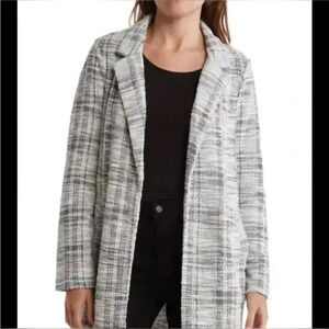 Melloday Tweed Knit Topper Coat